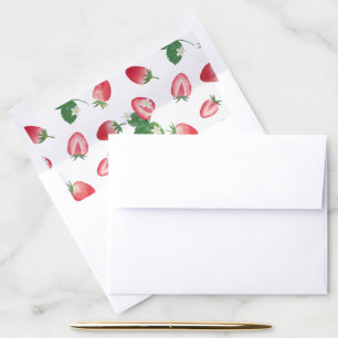 Berry Sweet Occasion Strawberry Party Invitation Envelope Liner