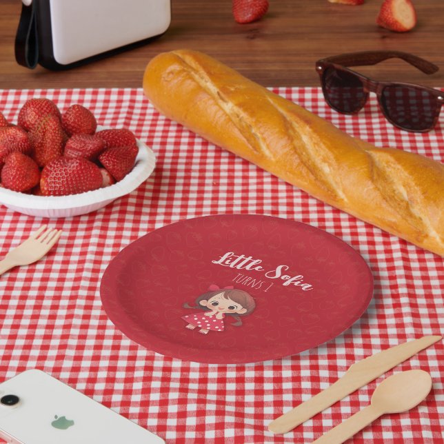 Berry Sweet Paper Plate for Little Girl Party (Picnic)