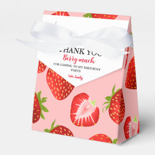 Berry Sweet Party Strawberry Girls Birthday Party Favor Boxes
