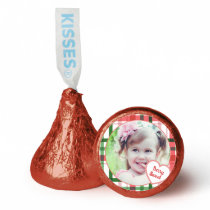 Berry Sweet Pink and Green Plaid Child Photo Hershey®'s Kisses®