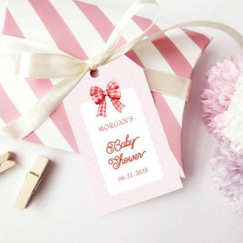 Berry Sweet Pink Coquette Baby Shower Gift Tags