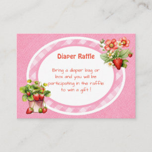 Berry Sweet Pink Gingham  Enclosure Card