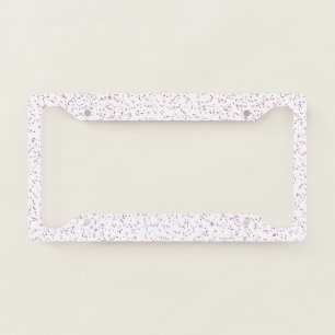 Berry Sweet Speckled Pink & Purple Dots License Plate Frame