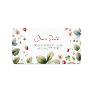 Berry Sweet Strawberries Address Label