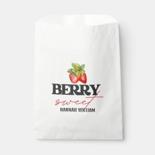 Berry Sweet Strawberries Baby Shower Favor Bag