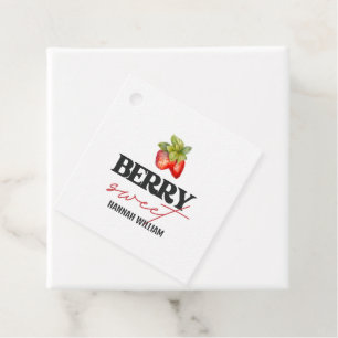 Berry Sweet Strawberries Baby Shower Favor Tags