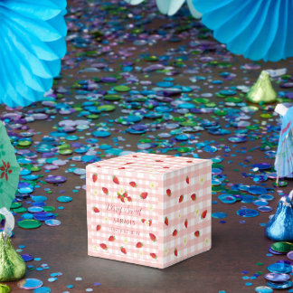 Berry Sweet Strawberry 1st Birthday Party Gift  Favor Boxes