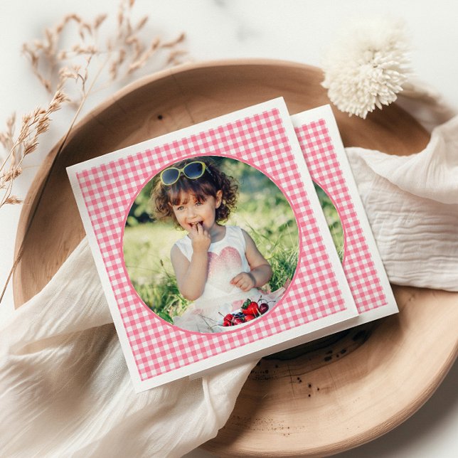 Berry Sweet Strawberry 1st Birthday Party Napkins (Creator Uploaded)