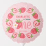 Berry Sweet Strawberry 1st Birthday Pink Party Balloon