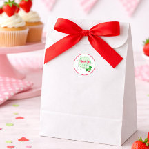 Berry Sweet Strawberry 1st Birthday Thank You