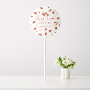 Berry Sweet Strawberry 3rd Birthday Party Balloons