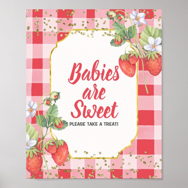Berry Sweet Strawberry Babies Are Sweet Poster (Front)