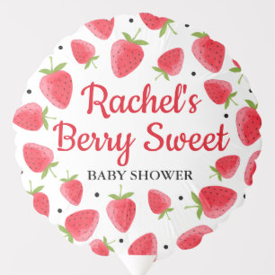 Berry Sweet Strawberry Baby Shower balloon
