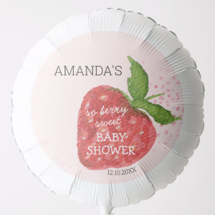 Berry Sweet Strawberry Baby Shower  Balloon