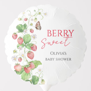 Berry Sweet Strawberry Baby Shower Balloon