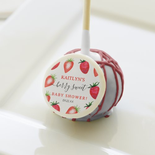 Berry Sweet Strawberry Baby Shower Cake Pops