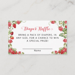 Berry Sweet Strawberry Baby Shower Enclosure Card