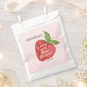 Berry Sweet Strawberry Baby Shower Favor Bag
