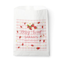 Berry Sweet Strawberry Baby Shower Favor Bag