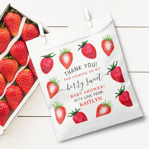 Berry Sweet Strawberry Baby Shower Favor Bag