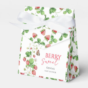 Berry Sweet Strawberry Baby Shower Favor Boxes
