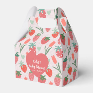 Berry Sweet Strawberry Baby Shower Favor Boxes