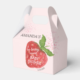Berry Sweet Strawberry Baby Shower Favor Boxes