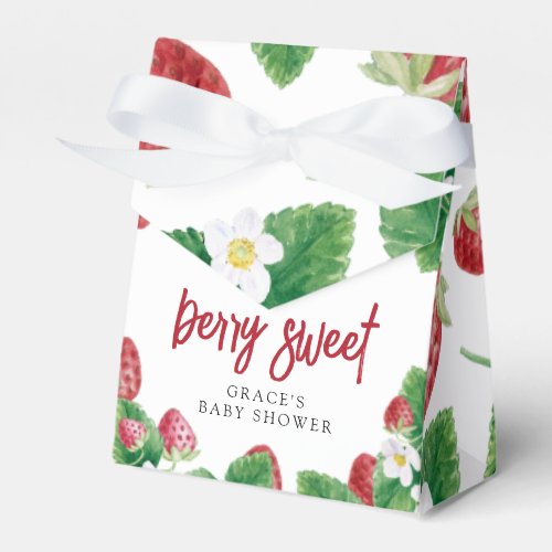 Berry Sweet Strawberry Baby Shower  Favor Boxes