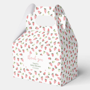 Berry Sweet Strawberry Baby Shower Favor Boxes