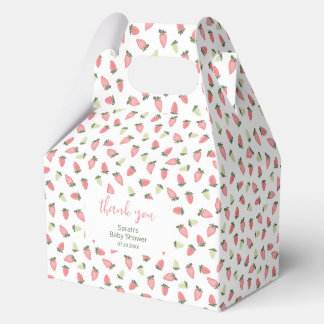 Berry Sweet Strawberry Baby Shower Favor Boxes