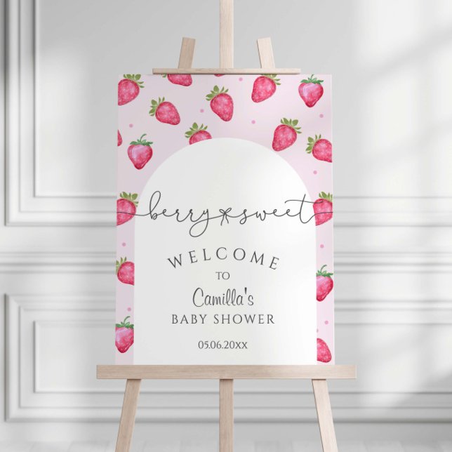 Berry Sweet Strawberry Baby Shower Foam Board (Creator Uploaded)