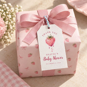 Berry Sweet Strawberry Baby Shower Gift Tags