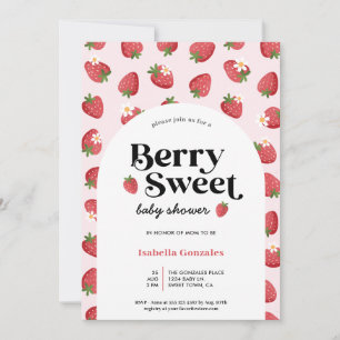 Berry Sweet Strawberry Baby Shower Invitation