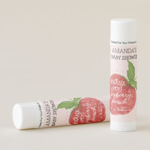 Berry Sweet Strawberry Baby Shower Lip Balm