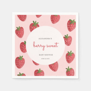 Berry Sweet Strawberry Baby Shower Napkins
