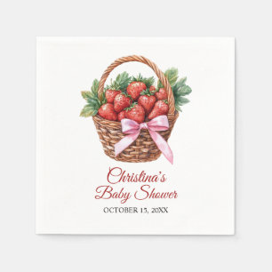 Berry Sweet Strawberry Baby Shower Napkins