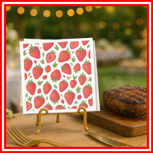 Berry Sweet Strawberry Baby Shower Napkins