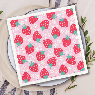 Berry Sweet Strawberry Baby Shower Napkins