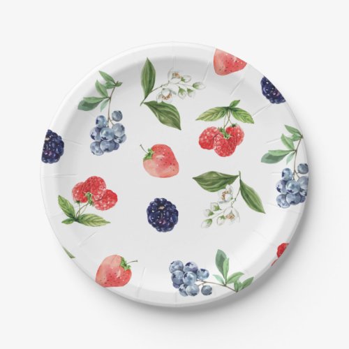 Berry Sweet Strawberry Baby Shower Paper Plate - Berry Sweet Strawberry Baby Shower Paper Plate
