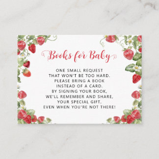 Berry Sweet Strawberry Books for Baby Enclosure Card