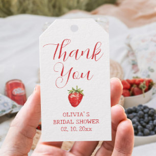 Berry Sweet Strawberry Bridal Shower Favor Gift Tags