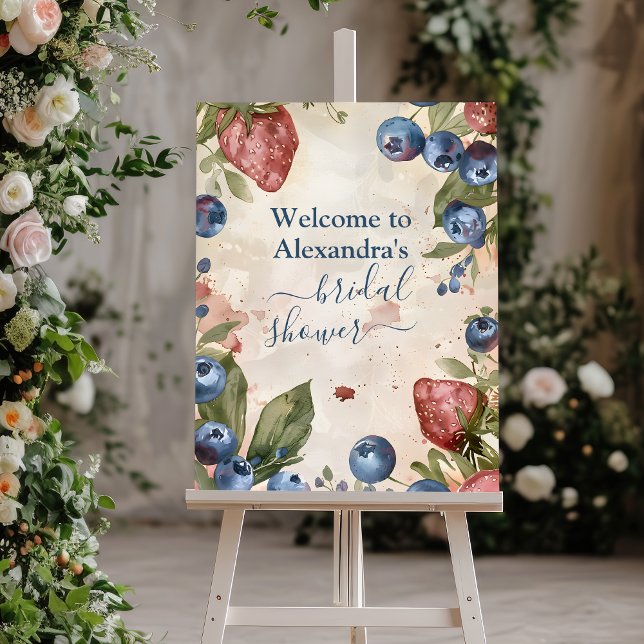 Berry Sweet Strawberry Bridal Shower  Foam Board (Creator Uploaded)