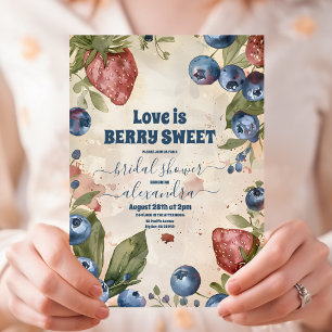Berry Sweet Strawberry Bridal Shower Invitation