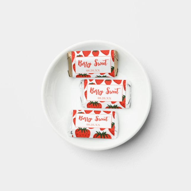 Berry Sweet Strawberry First Birthday  Hershey's Miniatures (Plate)