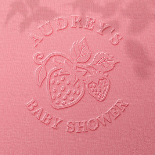 Berry Sweet Strawberry Fruit Baby Shower Embosser