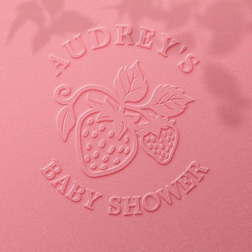 Berry Sweet Strawberry Fruit Baby Shower Embosser