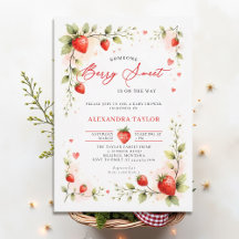 Berry Sweet Strawberry Garden Summer Baby Shower