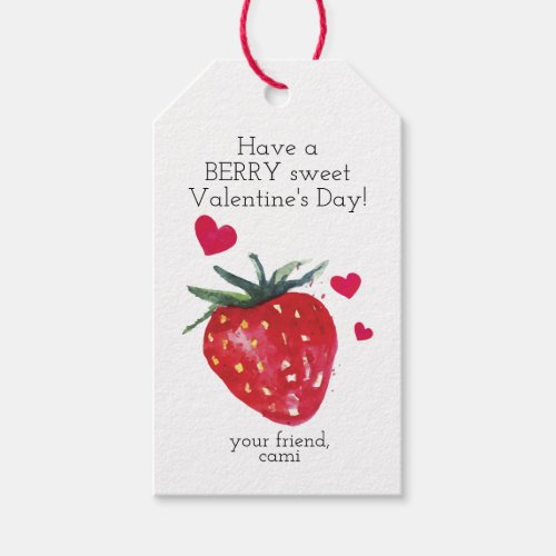 Berry Sweet Strawberry Gift Tag