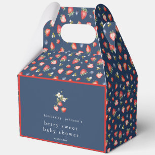 Berry Sweet Strawberry Girl Baby Shower Favor Box