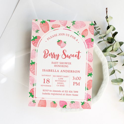 Berry Sweet Strawberry Girl Baby Shower